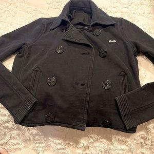 Black le Tigre black peacoat jacket  size small like crop Anthropologie